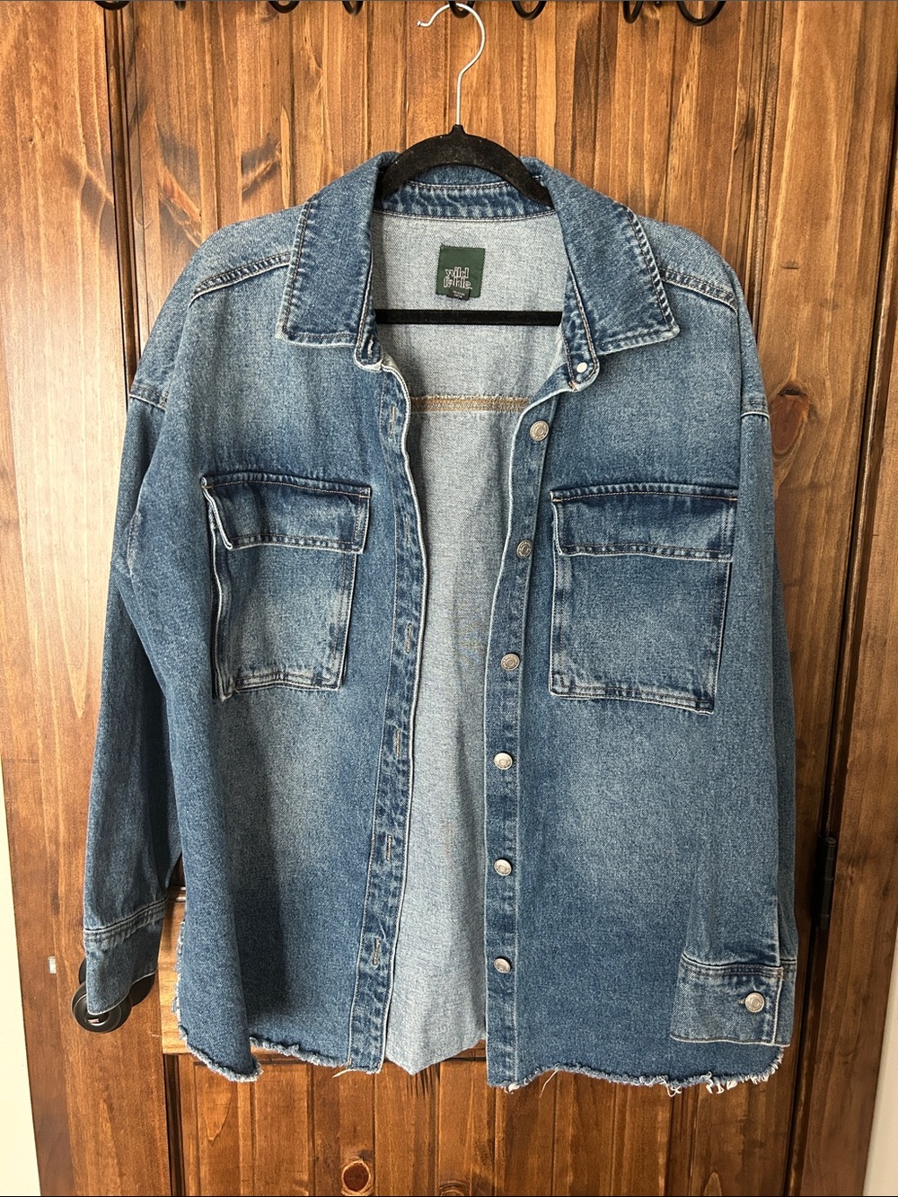 Women’s Denim Oversized Denim Jacket - Blue